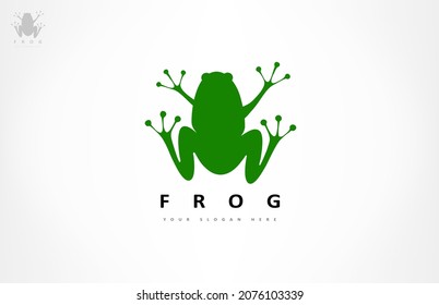 Frog logo vector. Animal design.