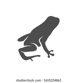 Frog logo vector design template, Silhouette Frog logo animal, Illustration