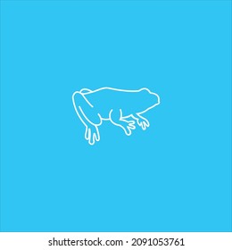 frog logo vector line art template
