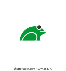 Frog logo vector, simple frog vector with green color.