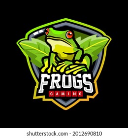 Frog mascot. esport logo design