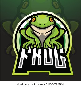 Mascota de rana para los amantes del juego