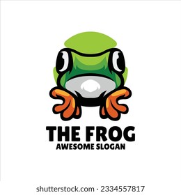 frog mascot illustration logo design