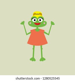 Frog Mascot Illustration Vector