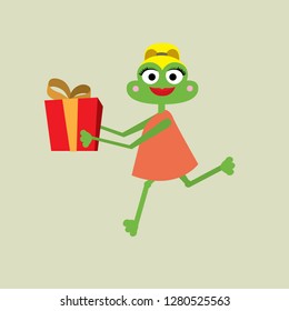Frog Mascot Illustration Vector