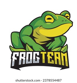 frog mascot logo design vector with modern illustration