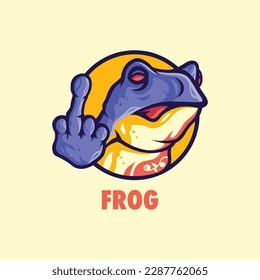 Frog mascot logo for esport gaming or emblems