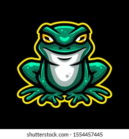 frog mascot logo for team, community, gaming, sport, etc