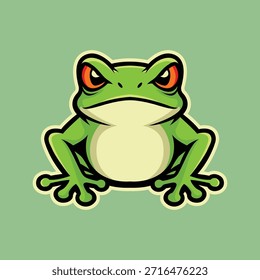 Frosch Maskottchen Logo Vektor Design Vorlage modernen Stil