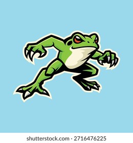 Logo de la mascota de la rana Plantilla de diseño de Vector Estilo moderno