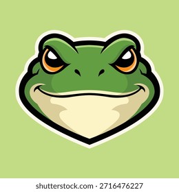 frog mascot logo vector design template modern style