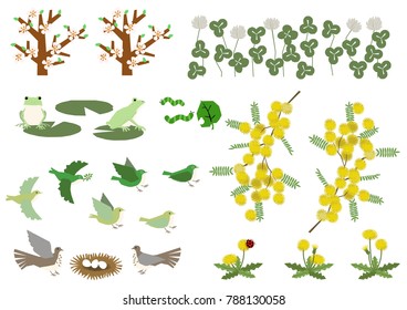 Frog and Mimosa's material collection.