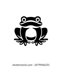 frog minimalist logo vector illustration