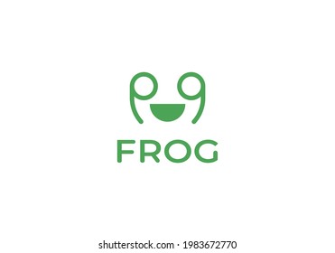 Frog modern Logo Design Vector Symbol Toad
