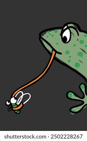a frog with a mouse in its mouth