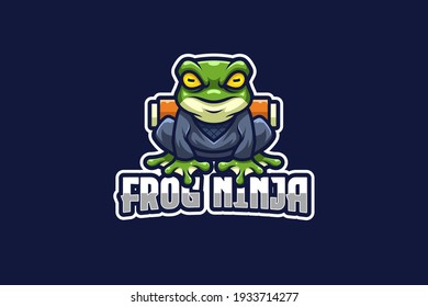 Frog Ninja E-sport Logo Template