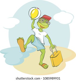 Frog on the beach