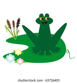 Frog On A Lilly Pad