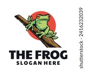 Frog On Log Logo Design