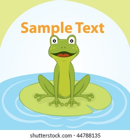 Frog on water