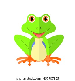 frog on white background in vector EPS 10.