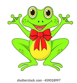 frog on white background in vector EPS 10.