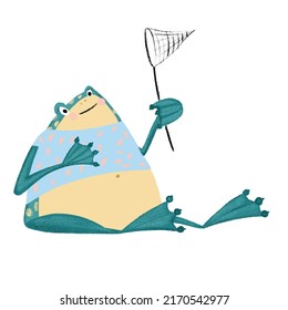 Frog on white  isolated background