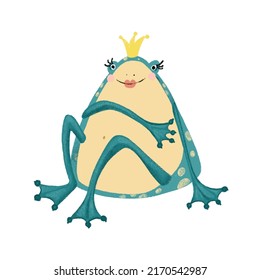 Frog on white  isolated background