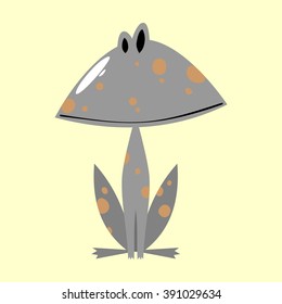 frog on a yellow background
