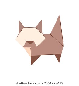 frog origami animals cartoon. rabbit elephant, swan butterfly, dog fish frog origami animals sign. isolated symbol vector illustration