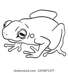 Frog outline art ,good for graphic design resources, posters, banners, templates, prints, coloring books and more.