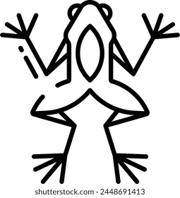 Frog outline icon vector illustration
