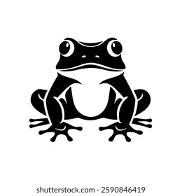 Frog outline, isolated on white background