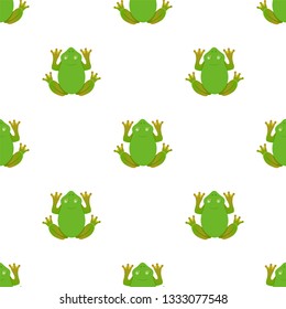 Frog pattern on a white background. Vector flat illustration Eps 10.