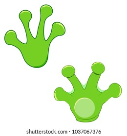 frog paw. Footprint of the tree frog. vector icon