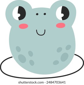 Frog Planet Space Vector Illustration