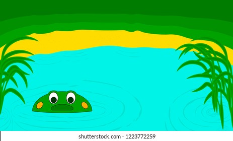 frog in the pond eps 10