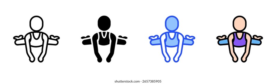 Frog Pose Icon Collection With Multiple Styles