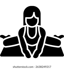 Frog Pose Icon Glyph Vector Illustration