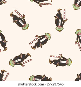 Frog Prince , cartoon seamless pattern background