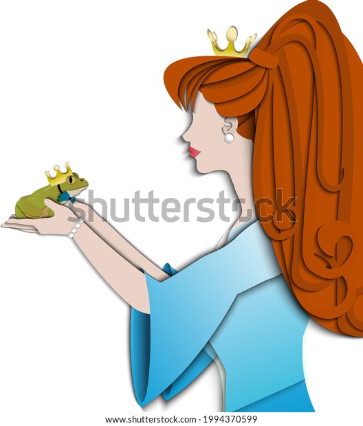 Frog Prince Illustration Princess Holding Frog Stock Vector (Royalty ...