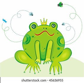 Frog Prince Vector Illustration