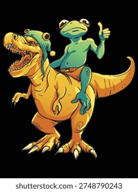 Frog Riding A T