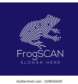 Frog Scan Technology Logo vector Element. Animal Technology Logo Template