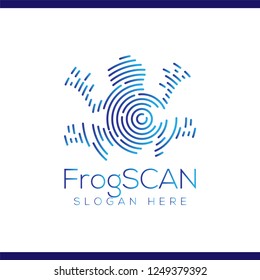 Frog Scan Technology Logo vector Element. Animal Technology Logo Template