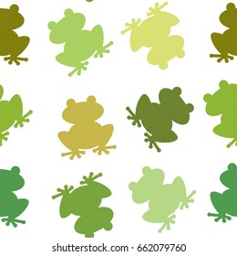 Frog  seamless background. Vector illustration. Seamless pattern with frog.