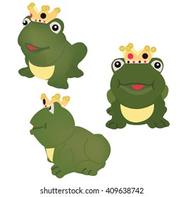Frog seen from three angles