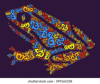 frog shape design vector illustration 