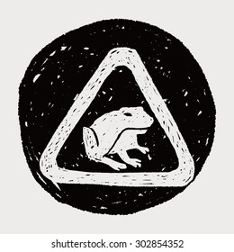 frog sign doodle