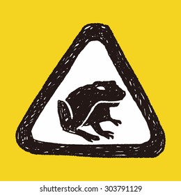 frog sign doodle